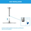 Lordear Shower Arm 6 Inch Chrome Ceiling Mount Shower Arm