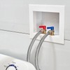 FlexCraft 25712PR-2 Stainless Steel Washing Machine Hose Connector Burst Proof,