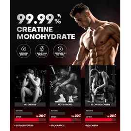 Instant Boost Creatine Monohydrate Gummies, Complex Formula with Real 5000mg Creatine, L-Taurine, B12, Mg & K, Pre-Workout Creatine for Women & Men to Support Energy, Muscle, Recovery, 0 Sugar, Vegan