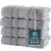 Qute Home 4-Piece Hand Towels Set, 100% Turkish Cotton Premium