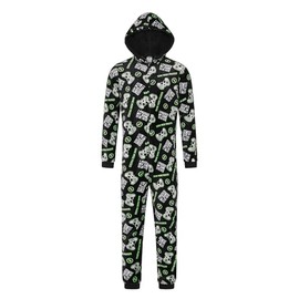 ThePyjamaFactory Boys I Paused My Game To Be Here Fleece Gaming Sleepsuit (15-16 Years) Black