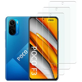 [3 Pack] KELOLIN Tempered Glass Screen Protector for Xiaomi Poco F3 Easy to Install, Anti-Scratch, Anti-Fingerprint, No-Bubble, HD Screen Protector Compatible with Xiaomi Poco F3