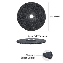 HONGUIS 7" x7/8" Concrete Grinding Disc, 16 Grit SiC Stone Wheel 3-Pack