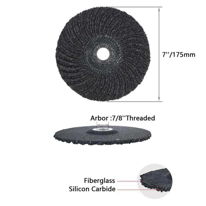 HONGUIS 7" x7/8" Concrete Grinding Disc, 16 Grit SiC Stone