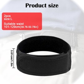 PMTFUMY 2PCS L Men’s No-Buckle Stretch Belts ，Adjustable, Invisible Elastic Waist Belts with Ultra，Soft Edge Padding, Fits Fits Suitable waist101-129cm
