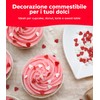dekora - Sprinkles di zucchero a forma di cuore rossi