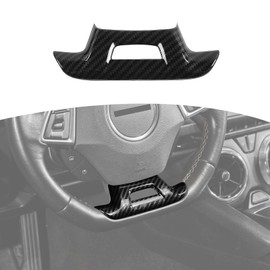 RT-TCZ - calcomanía de fibra de carbono para volante Camaro para Chevy Camaro 2016 hasta accesorios interiores de fibra de carbono ABS negro