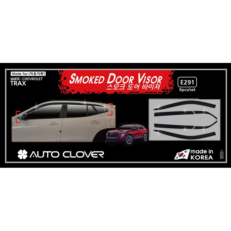 AUTOCLOVER Smoked Window Visor Sun Rain Vent Guard 4p for