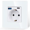 JIMEIDA Single Socket with USB 20 W Fast Charging White,
