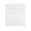 3D Foam Brick Wall Panels, Self-Adhesive, Waterproof, 10 Pack, White