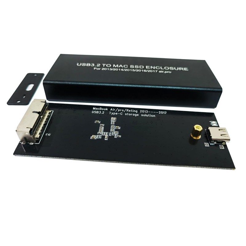 Jorkar External SSD Enclosure for MacBook Air/Pro 12+16 PIN SSD,