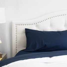 PeachSkinSheets Mariner Blue Sheet Set - 1500tc Level of Softness - Extra Soft Cooling Sheets for Hot Sleepers and Night Sweats - Regular King Size