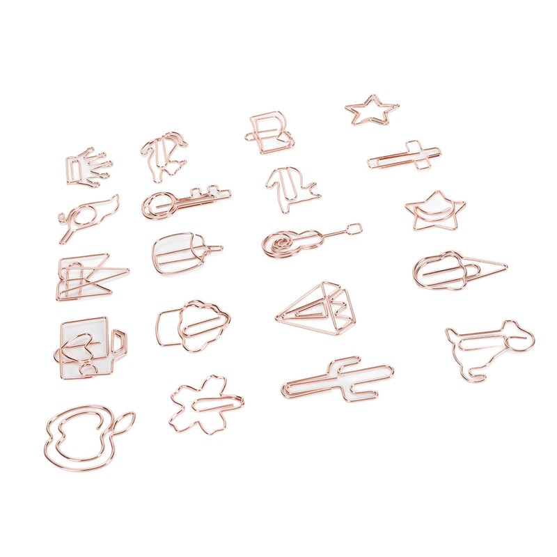 100Pcs Paper Clips Cute Look Note Clip Marking Document Organizing