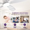 FUMLTP 52inch Flush Mount Ceiling Fans with Lights and Remote/APP