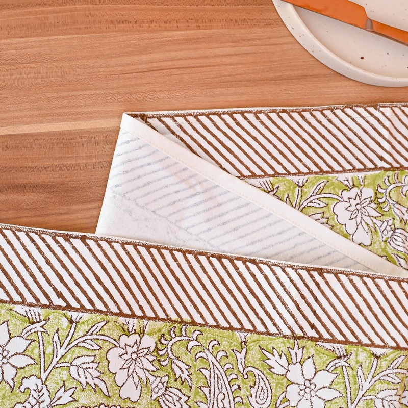 Perilla Home - Camino de mesa rectangular con estampado de