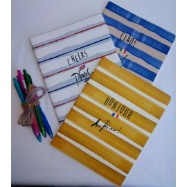 Anthropologie Set of 3 unique, lightweight France, Italy, and Brittan themed travel journals