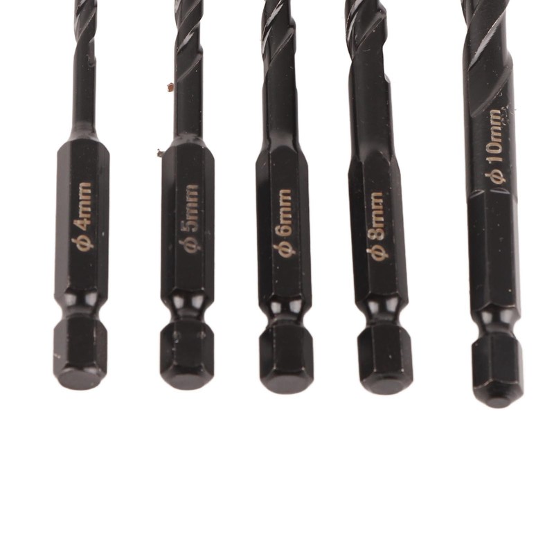 Twist Drill Set Wall Triangular Drill Bits 4MM 5MM 6MM