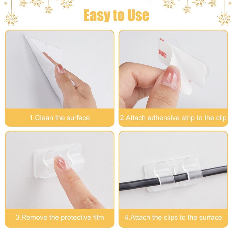 Brightown Christmas Light Clips, 30 Hooks for Outdoor String Lights