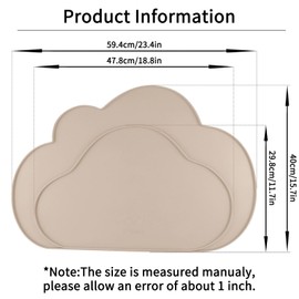 Ptlom Dog Food Mat Anti-Slip Dog Bowl Mats for Food and Water, High-Lips Waterproof Dog Feeding Mat Prevent Messy Spills to Floor, Silicone Pet Placemat Puppy Dishes for Small Medium Large Dogs Cats