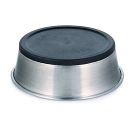 Pro Select Stainless Steel Dog Bowl with Rubber Base, 5-1/4-Inch, 16-Ounce