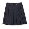 French Toast Girls' Front Button Pleated Scooter, Navy, 7,Big Girls