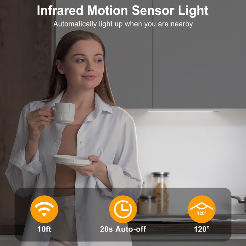 BLS Under Cabinet Lights, 46 LED lights Battery Operated Motion