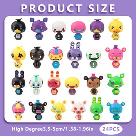 InteDesign 24pcs Games Characters Figures, Colorful cute Cartoon Action Figures Toys Set for Kids Adults Game Fans(Five Nights)
