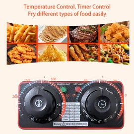 Deep Fryer with Basket, Yangbowan 3L 1300W Small Deep Fryers for Home Use,Fryer Pot with Temperature Control, Timer Control,View Window Lid,Stainless Steel Body Electric Deep Fryer Pot for Restaurant