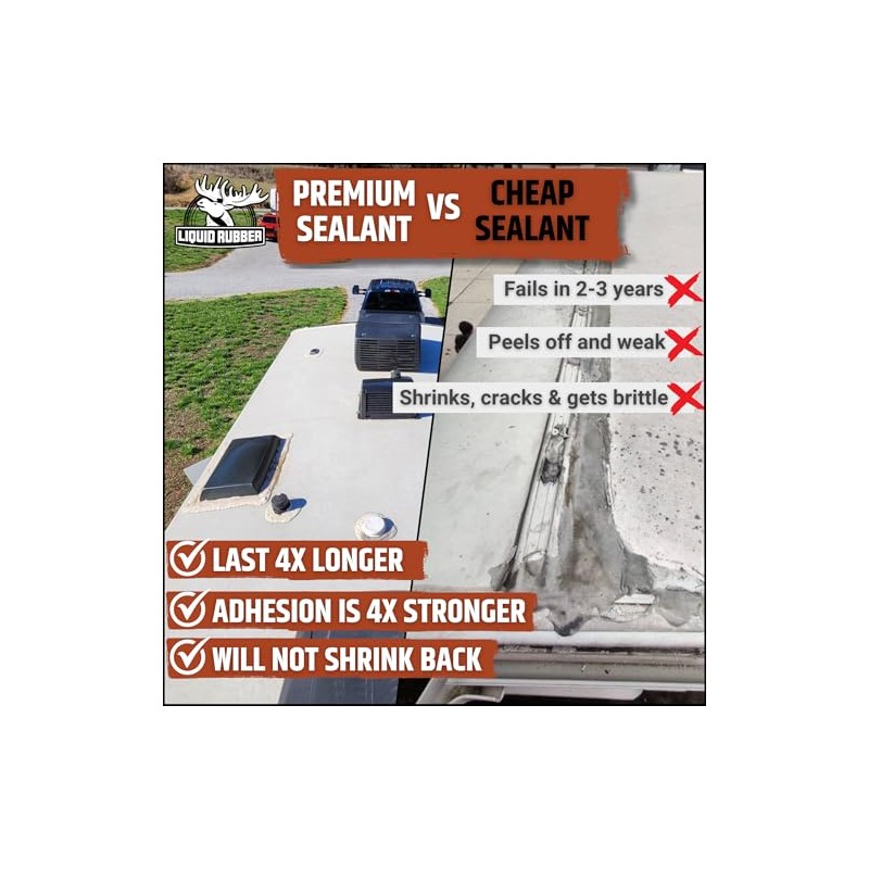 Liquid Rubber Self-Leveling RV Roof Sealant - Waterproof Protection