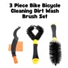 Invero 3 Piece Bike Bicycle Cleaning Dirt Wash Brush Set