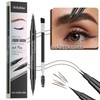 Curved Eyebrow Pencil Curved Eyebrow Pen Dual-Ended Micro-Fork-Tip and Precise