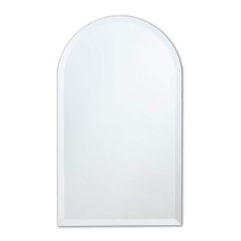 Better Bevel 19" x 32" Frameless Arch-Top Cathedral Mirror | 1" Beveled Edge | Bathroom Wall Mirror