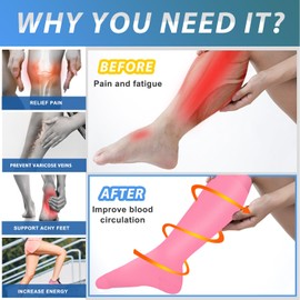 Aoliks Compression Socks for Women and Men, Knee High Support Socks for Travel Pregnant Hiking