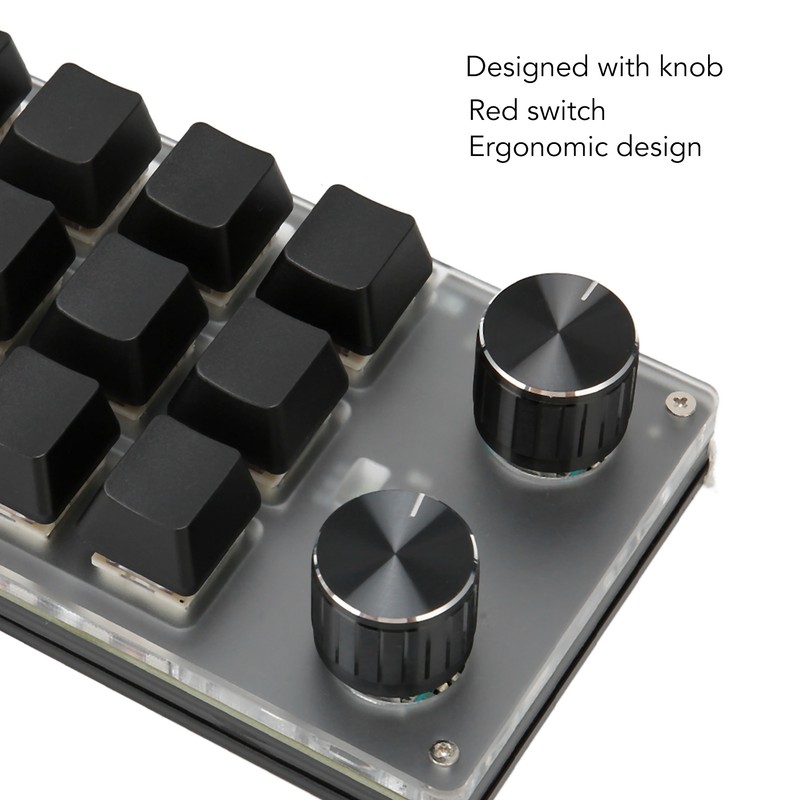 Mini Keypad Knob Design Red Switch Dual Mode Plug and