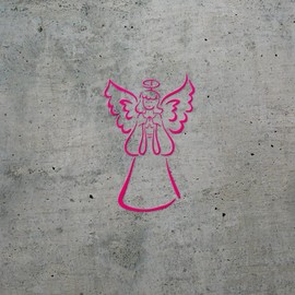 Transparent Decal Stickers of Angel (Pink) Premium Waterproof Vinyl Decal Stickers for Laptop Phone Accessory Helmet Car Window Mug Tuber Cup Door Wall Decoration ANDSKUS577803PI080322