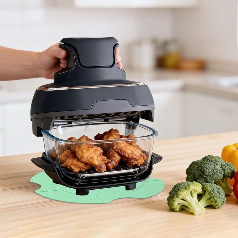 Air Fryer Trivets Silicone for Ninja Crispi,Protection for Countertop-Green