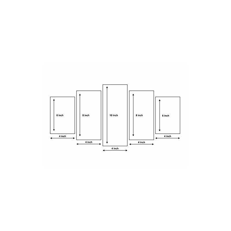 PRINTELLIGENT Multiple Frames Printed 5 Piece Lord Buddha Blessing (10
