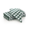 GAMUSI Pack of 6 Green Gichy Checked Cotton Napkins Heavy