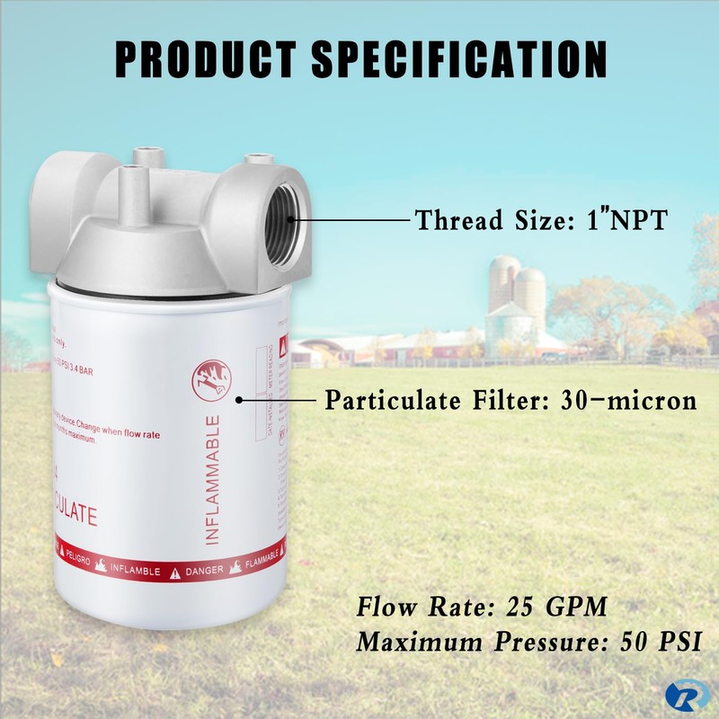 496 Fuel Transfer Tank Filter Kit for Gasoline and Diesel