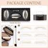 Eyebrow Colour Powder, Two-Tone Waterproof Eyebrow Stamp Eyebrow Powder, One