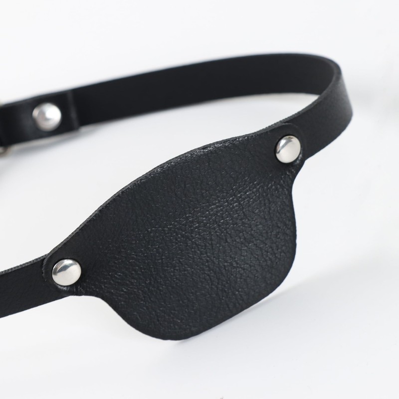 HKSICHENGKEJI Pirate Eye Patch Black Leather Eye Patch for Men