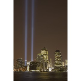 9/11 September 11th Remembrance WTC Light Beams NYC Poster Photo Patriotic Posters 12x18