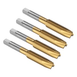 QUARKZMAN 4 Stück Maschine Gewindebohrer Spitze 1/2-13 UNC Spitzengewindeschneider HSS6542 Universelle und Hochwertige Gewindebohrer Titanbeschichtete Oberfläche