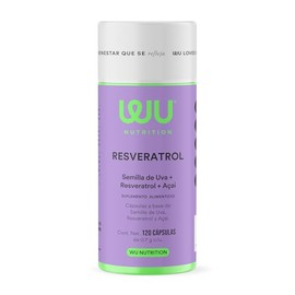 WU Nutrition RESVERATROL | Semilla de Uva + Resveratrol + Acaí Berry | Antioxidante | 120 Cápsulas | 2 meses de consumo | Suplemento Premium para Salu