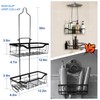 Joqixon Shower Caddy, UPGRADED Extended Length Shower Caddy Over Shower