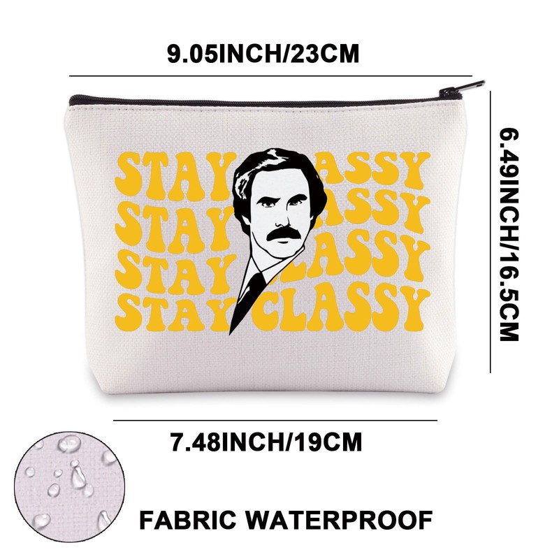 G2TUP Ron Burgundy Makeup Bag Ron Burgundy Fans Gifts Stay