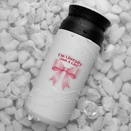 BAVAHA I'm Literally Just A Girl Sticker Coquette Bow Girly Decal New Driver Bumper Sticker for Girls Women, Cute Pink Decal for Car Windows Auto Bumper Water Bottle