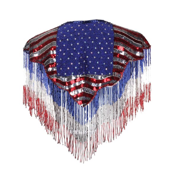 Arsimus USA Patriotic 4th of July Stars & Stripes Sequins