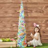 Sosation 2 Pcs 5 ft LED Easter Trees Green Tinsel