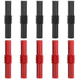 Vgoohobby 10Pcs Insulated 4mm Banana Plug Coupler Female to Female Banana Socket Jack for 4mm Banana Extension Multimeter Speaker Test Leads Electrical Connections Testing